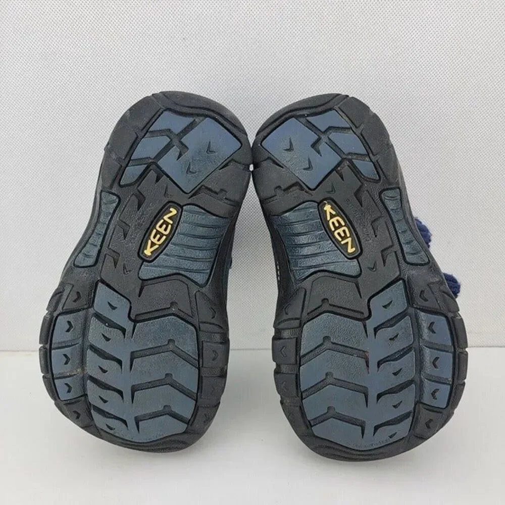 Keen Big Kids Youth Size 12 Shay Boots Blue Suede Sweater Cuff Winter Shoes